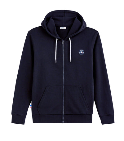 Sweat zippé Femme Marine - Blason