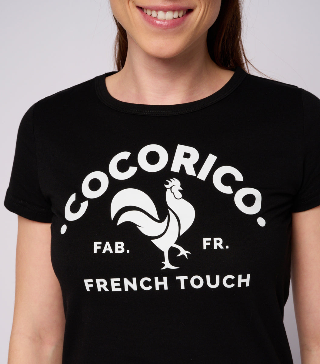 T-shirt Femme Noir - Coq Français