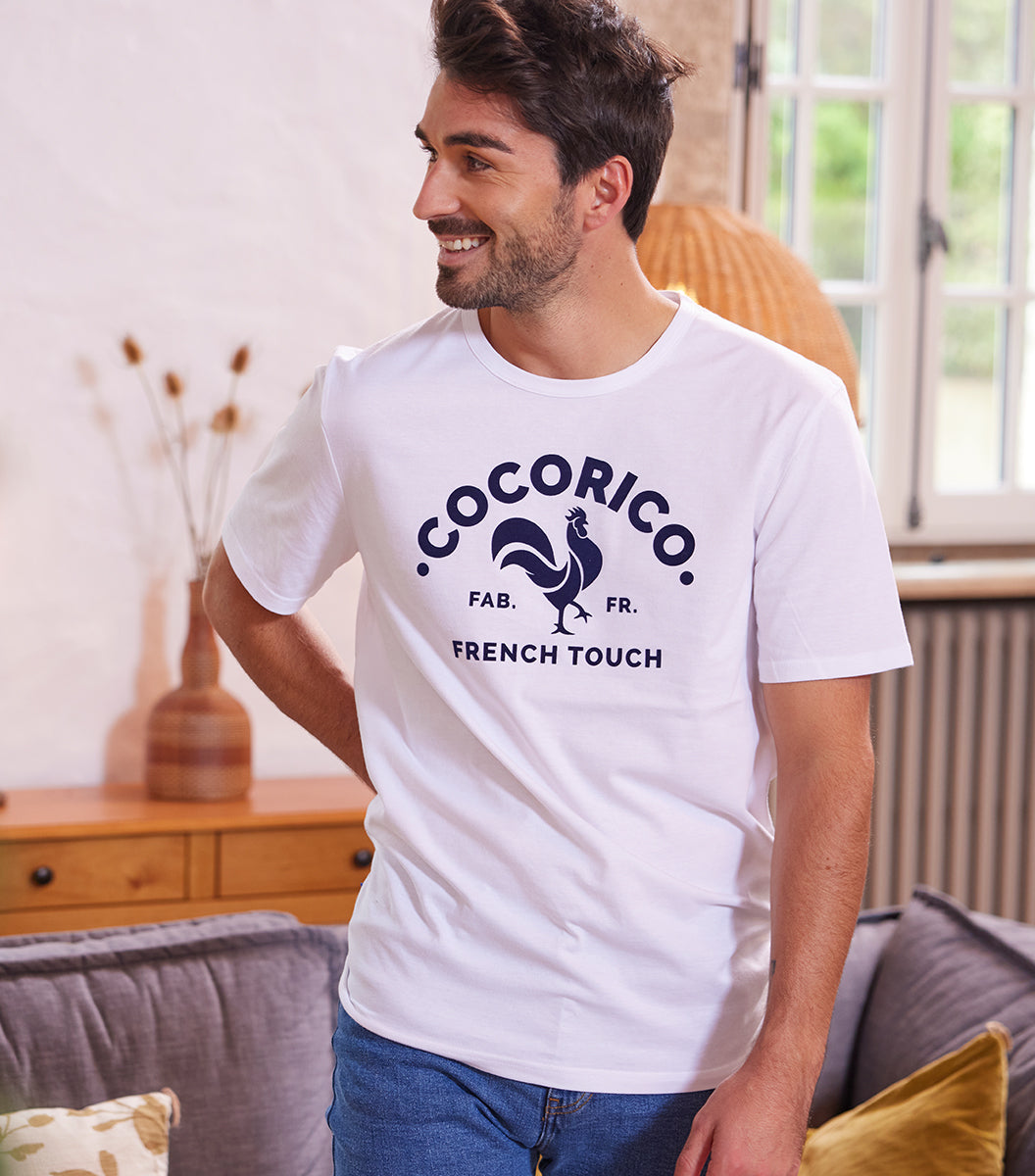 T-shirt Homme Blanc - Coq Français