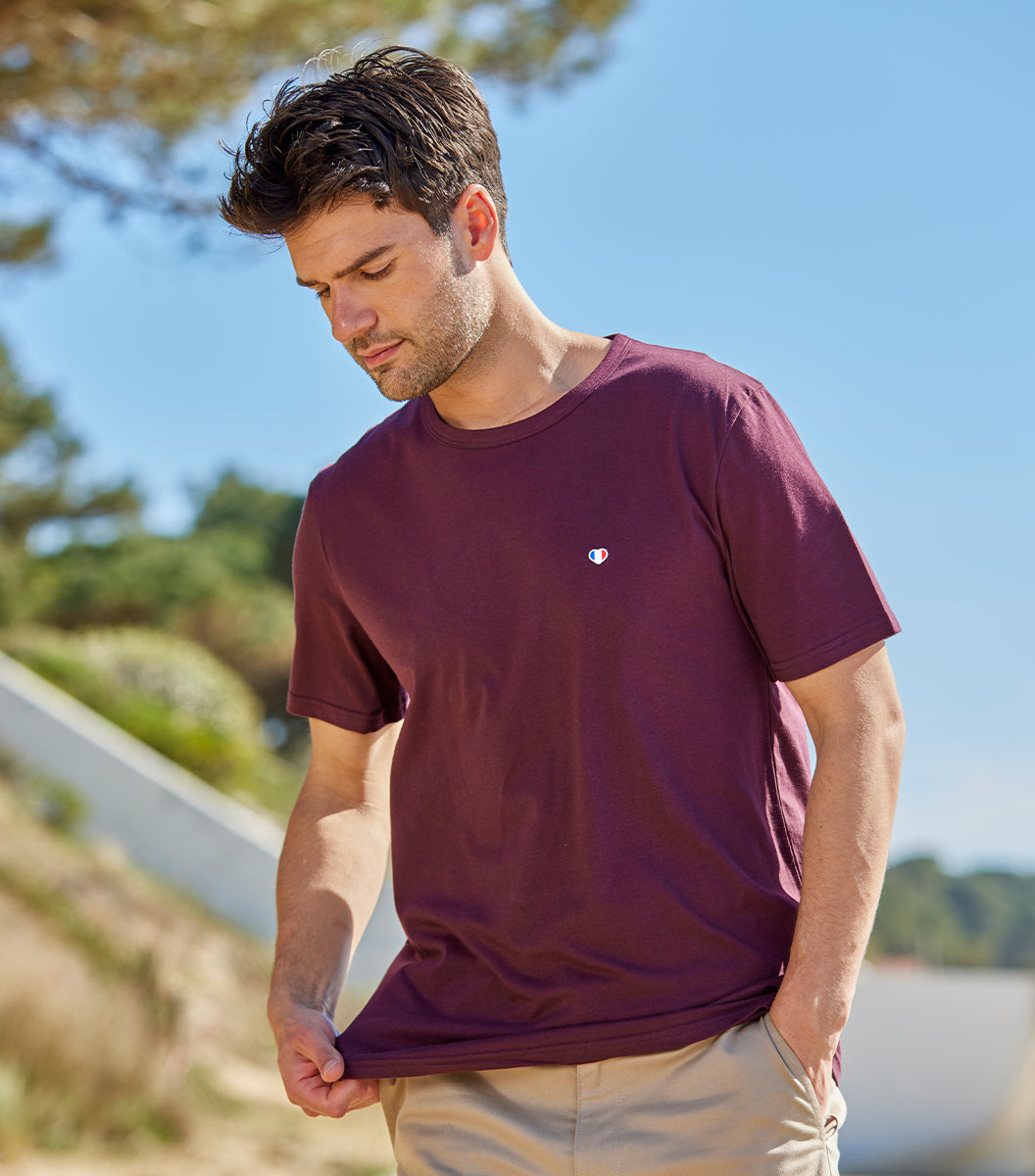 T-shirt Homme Bordeaux - Iconique