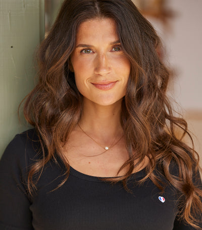 T-shirt Femme Côtelé Noir - Iconique