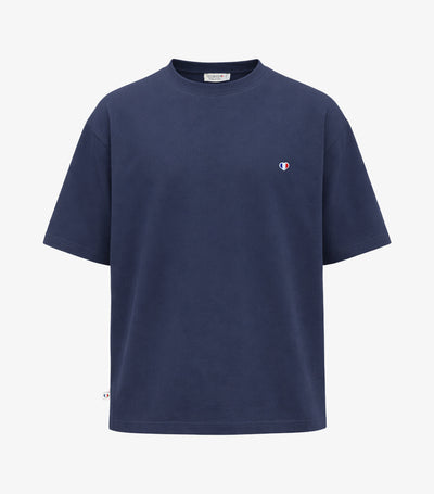 T-shirt Oversize Homme Bleu Jean - Iconique