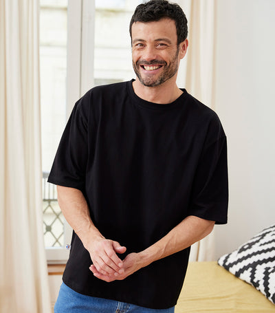 T-shirt Oversize Homme x3 - Pack Blanc/Noir/Bleu Jean