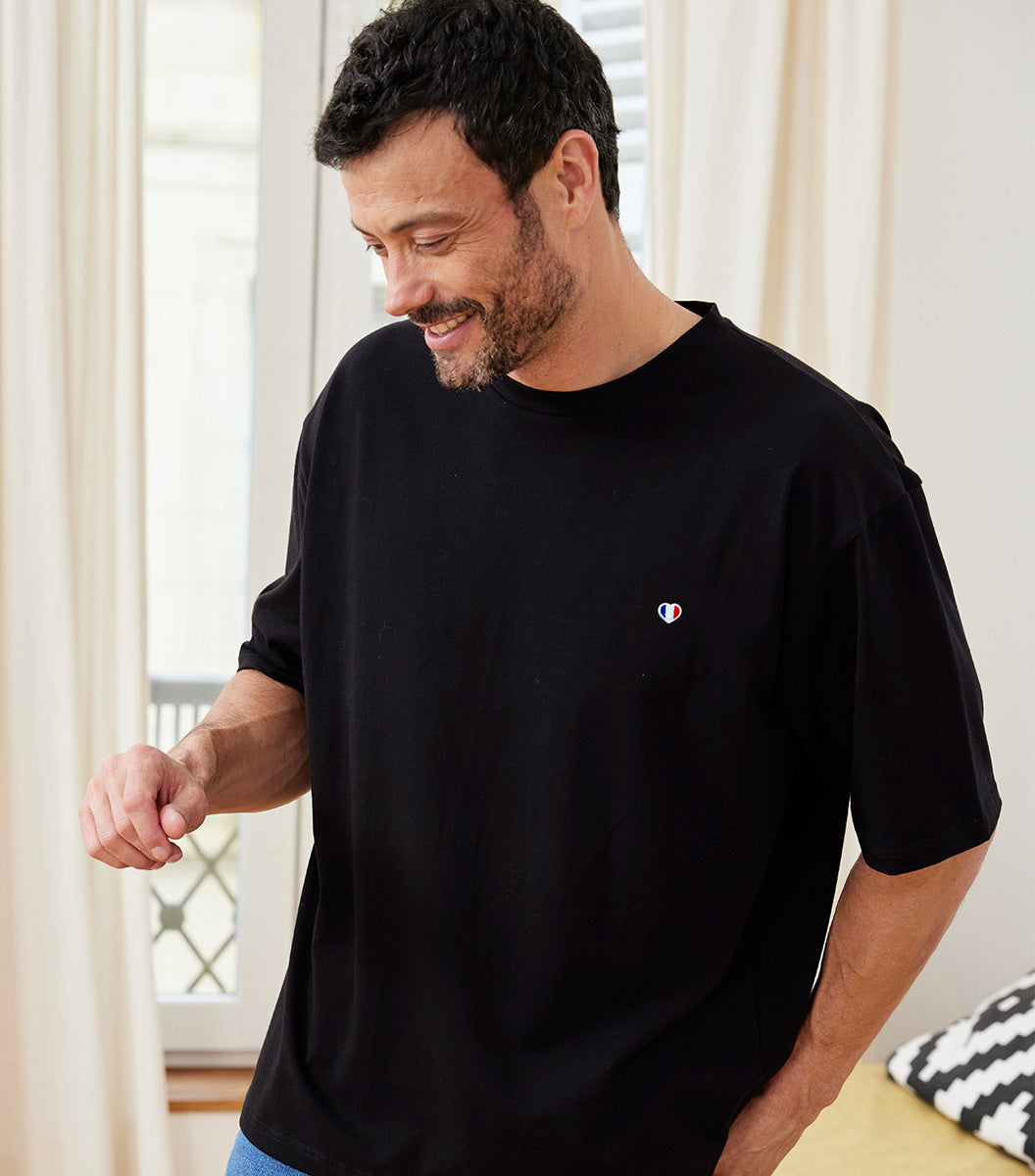 T-shirt Oversize Homme Noir - Iconique