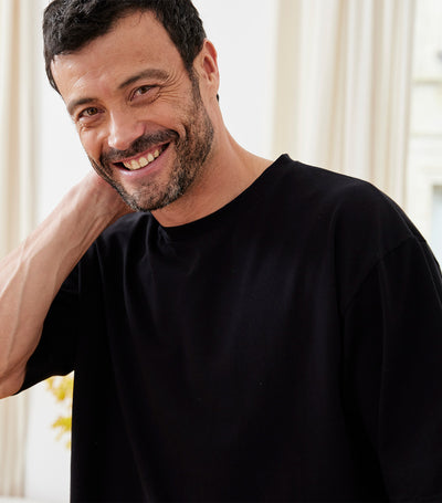 T-shirt Oversize Homme Noir - Intemporel