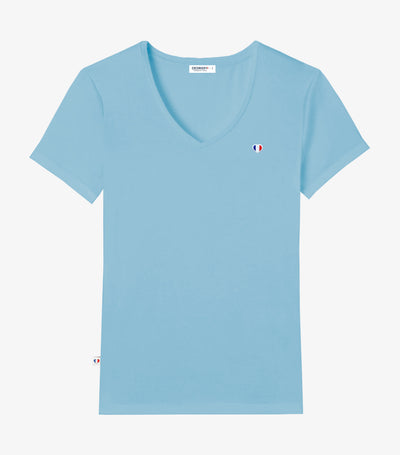 T-shirt col V Femme Ciel - Iconique