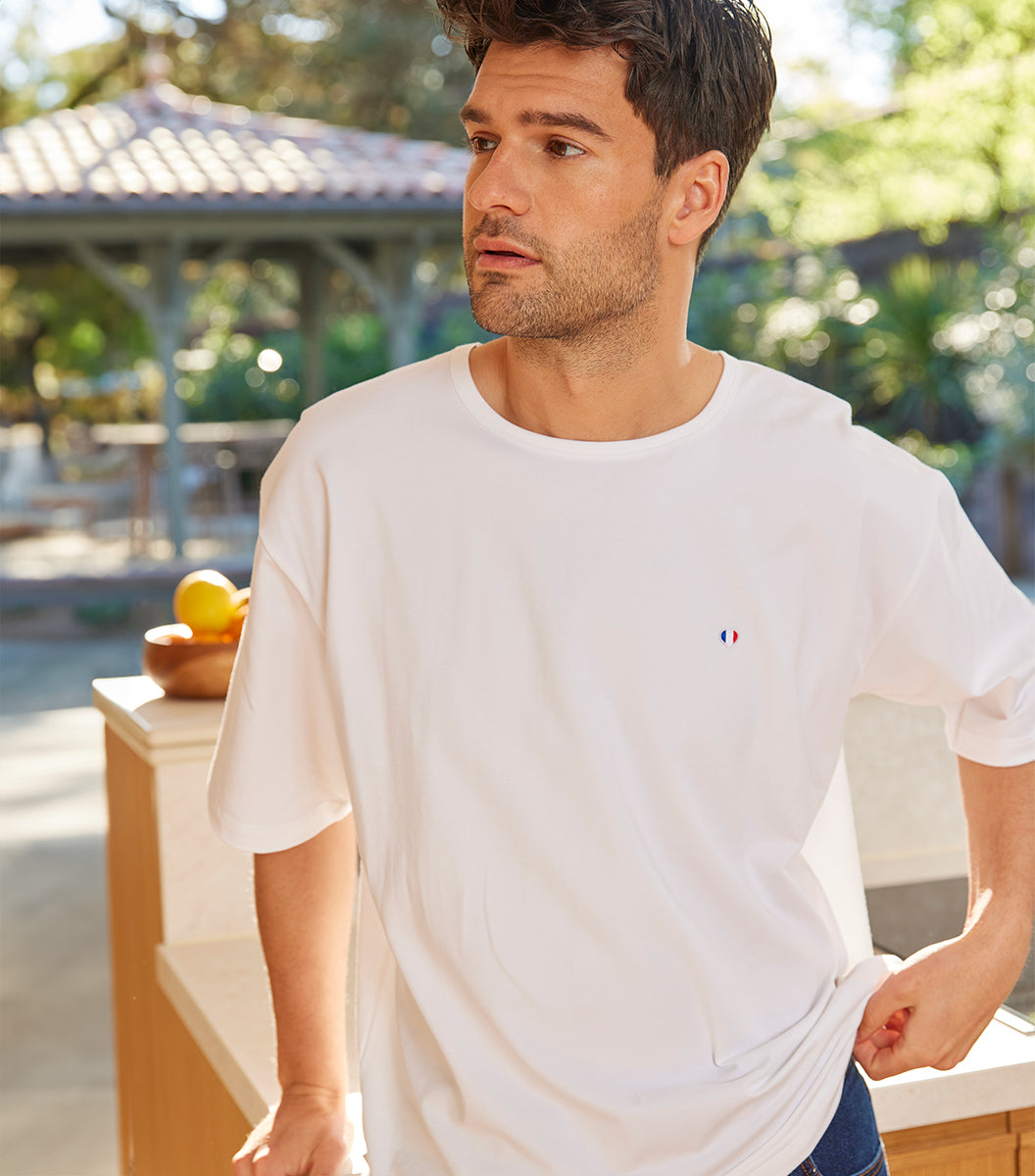 T-shirt Oversize Homme Blanc - Iconique