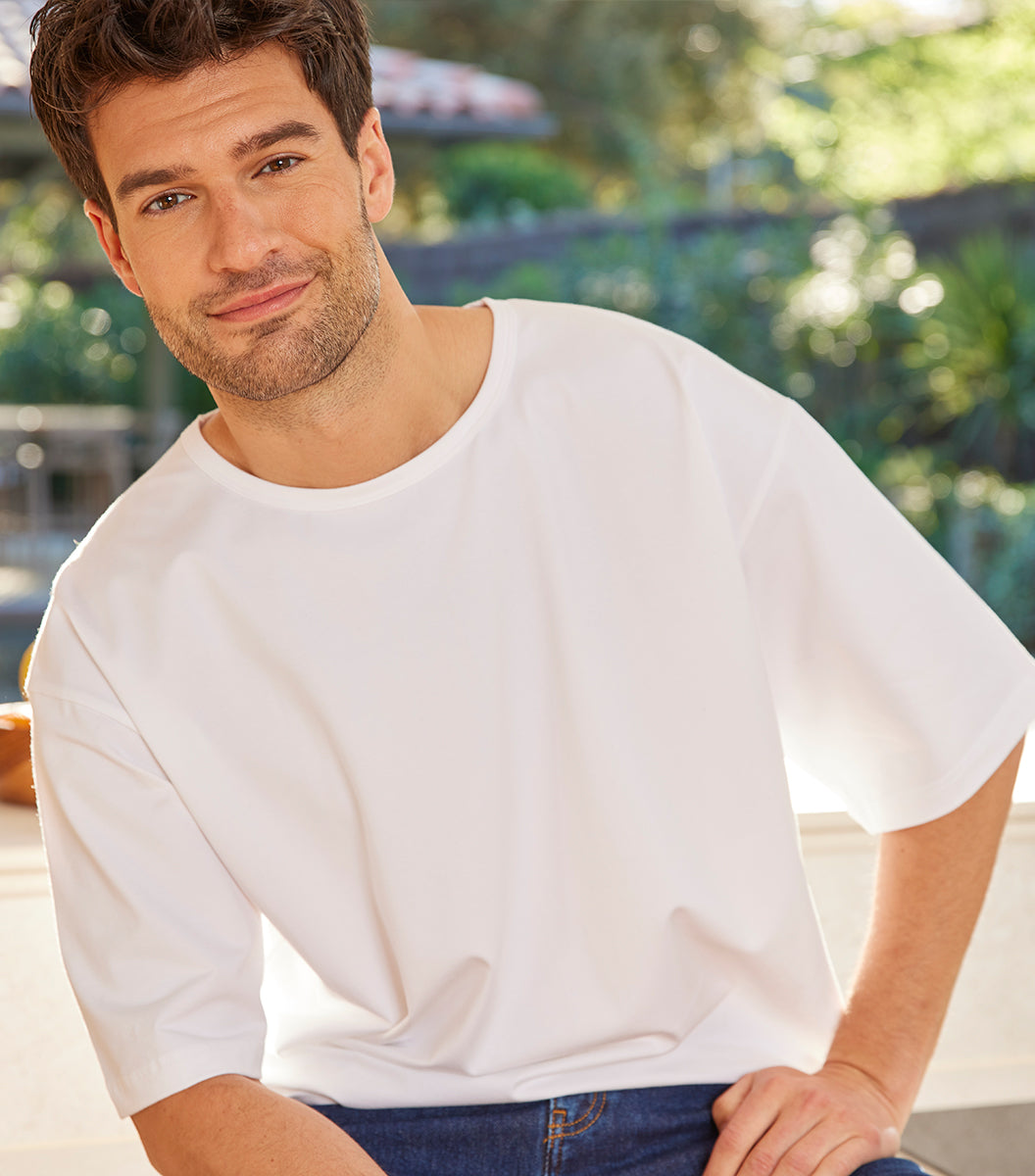 T-shirt Oversize Homme Blanc - Intemporel
