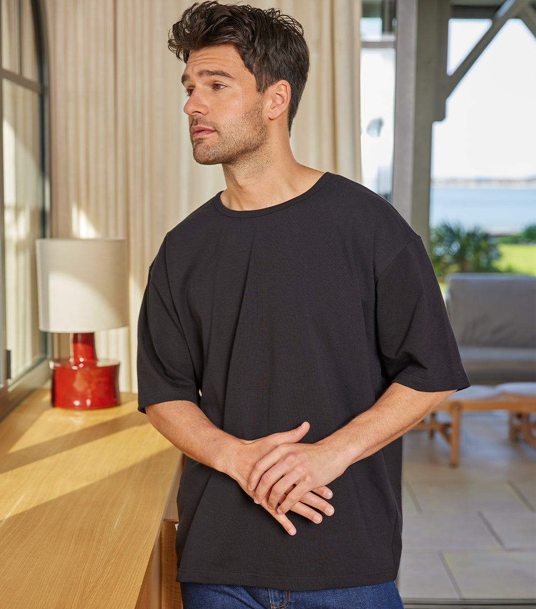 T-shirt Oversize Homme Noir - Intemporel
