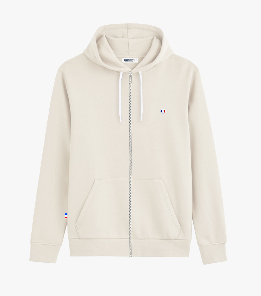 Sweat zippé Homme Sable - Iconique