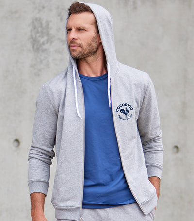 Sweat zippé Homme Gris - Coq Français